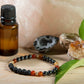 Corniola, ematite, lava, argento dorato 925