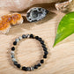 Diaspro zebrato, onice, lava, argento dorato 925