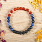 Sodalite, agata rossa, lava, argento 925