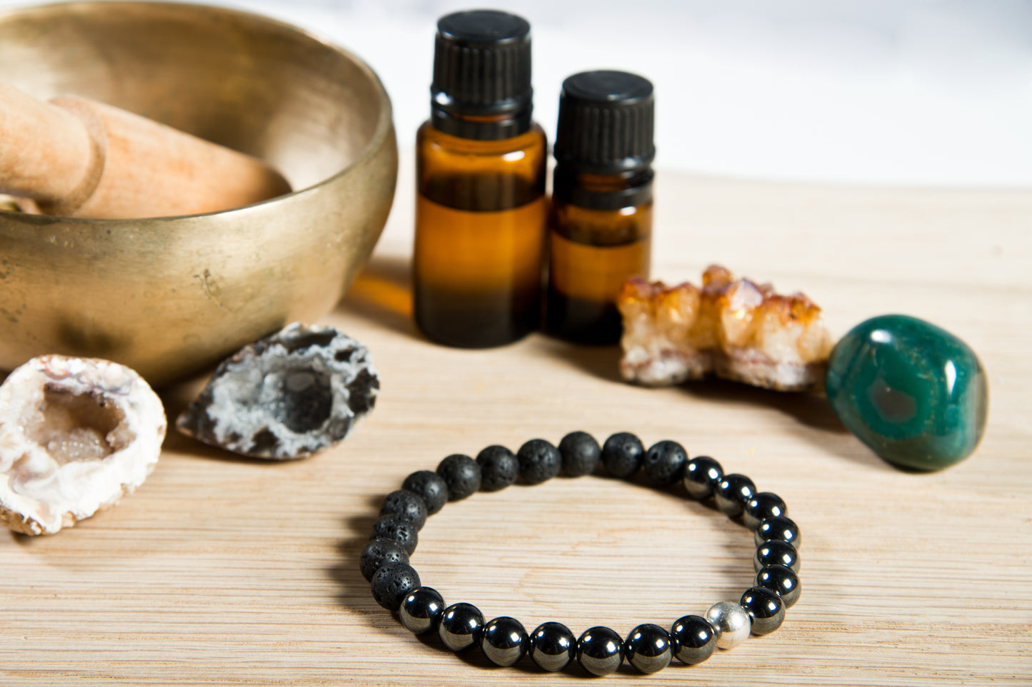 Ematite, lava, argento 925
