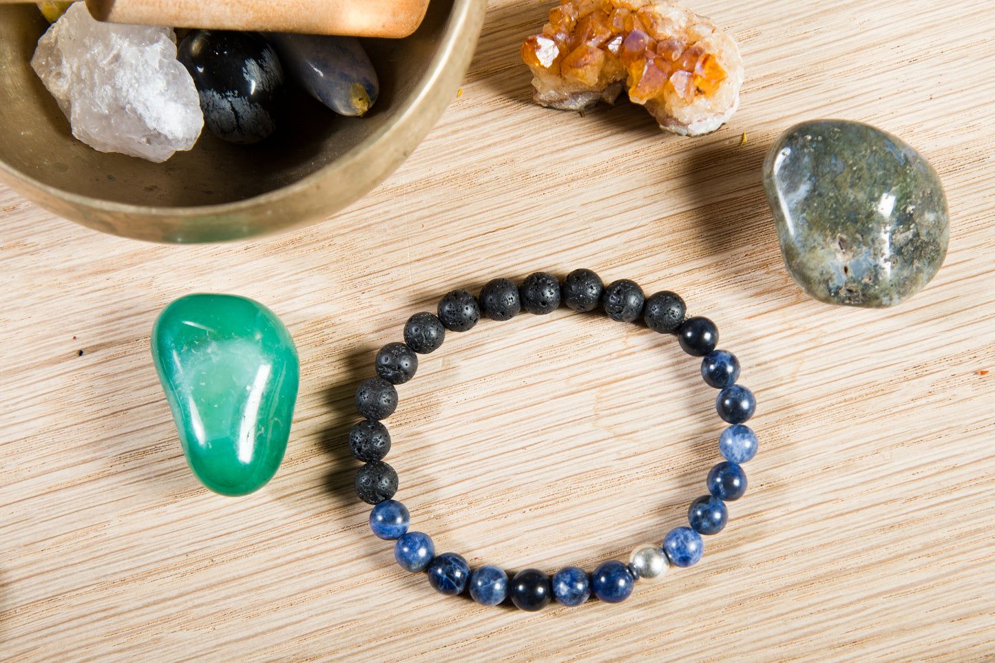 Sodalite, lava, argento 925