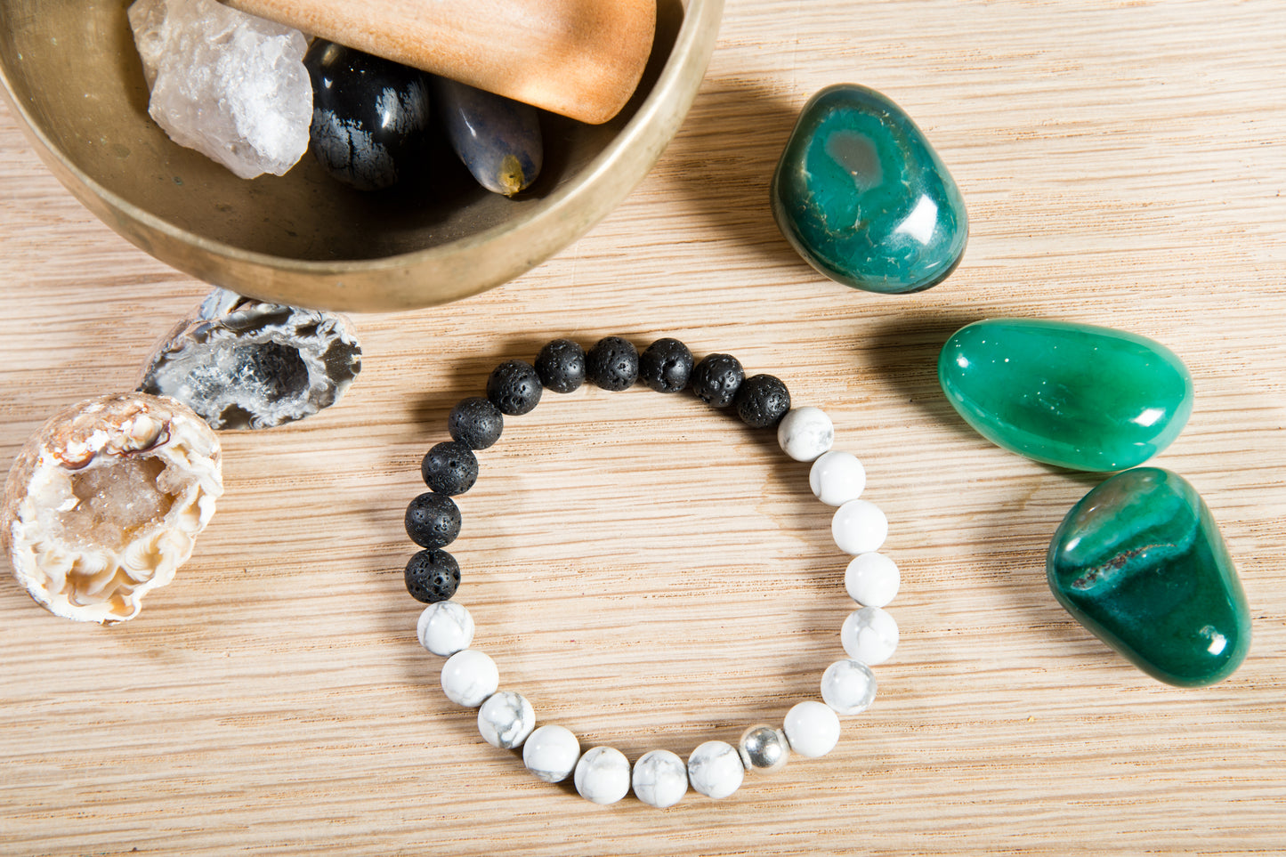 Howlite, lava, argento 925