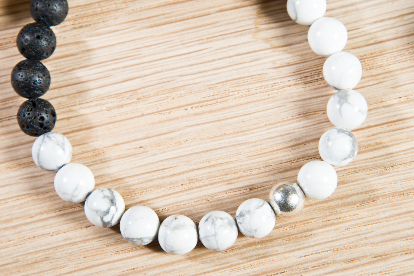 Howlite, lava, argento 925