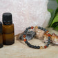 Corniola, ematite, lava, argento dorato 925