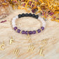 Ametista, quarzo rosa, lava, argento dorato 925, charms