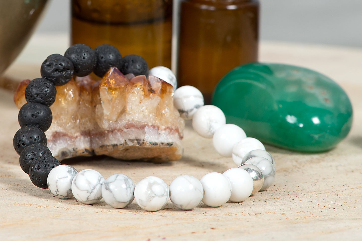 Howlite, lava, argento 925