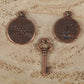 Sodalite, agata bianca, lava, rame, charms